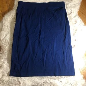Blue right pencil skirt
